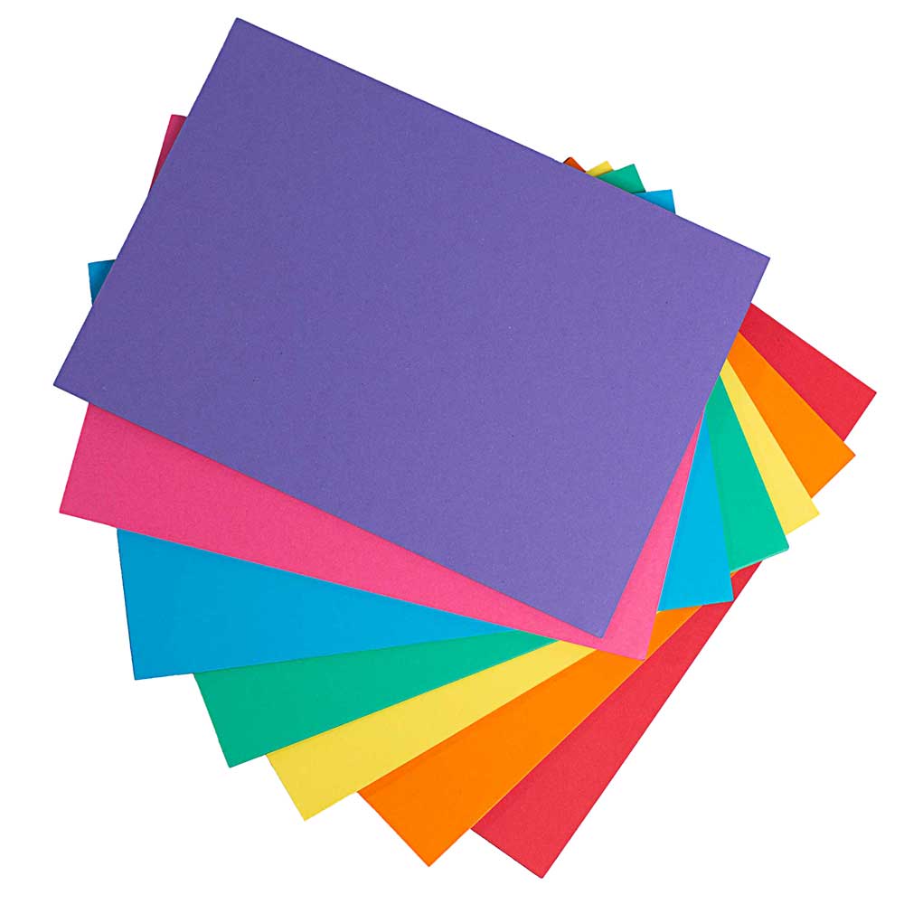 Assorted Bright Pack of 300 Sheets House of Card & Paper A6 160 gsm Die Card 